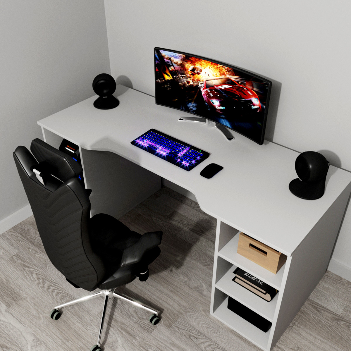 Стіл ігровий комп'ютерний Роблокс Алюміній, фото 1