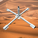 Підставка для парасольки розкладна, тримач під торгову парасольку , 4 ніжки , біла, фото 5