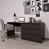 Стіл комп'ютерний з блоком шухляд Аполлон Венге, фото 3