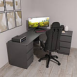 Стіл комп'ютерний кутовий Леон Антрацит, фото 2