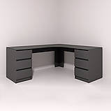 Стіл комп'ютерний кутовий Леон Антрацит, фото 4