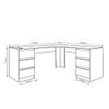 Стіл комп'ютерний кутовий Леон Антрацит, фото 5