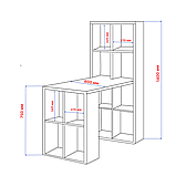 Стіл для рукоділля Форс Modern на 12 секцій ЛДСП Біле дервео, фото 7
