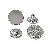 Кнопка пружинного типу 15 мм, срібло