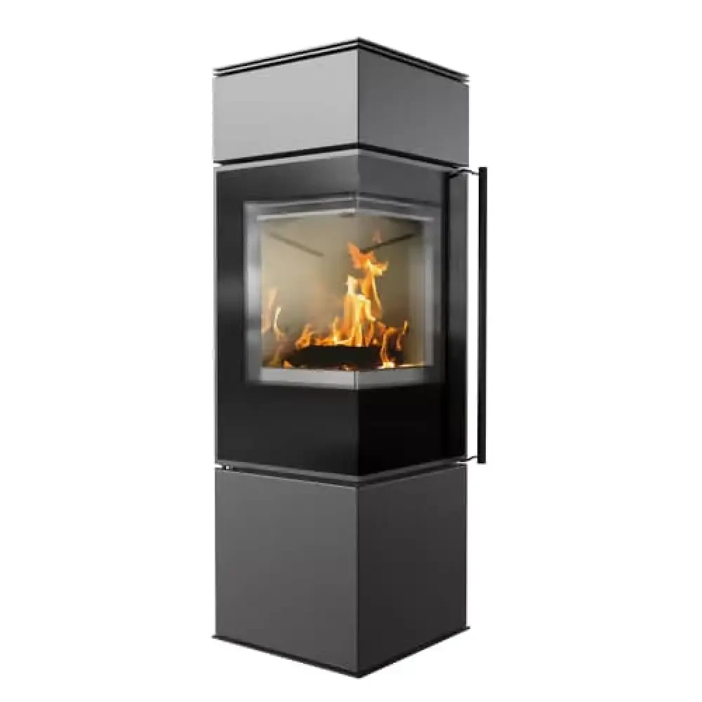 Сталева піч-камін Kratki REN/S ліва Ø 150 (7 кВт), фото 1