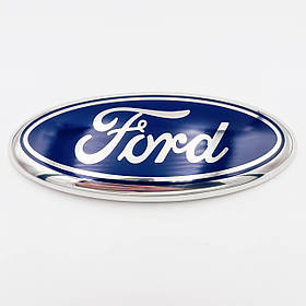 Емблема решітки радіатора багажника FORD (Форд) - Cиня 142х58 мм