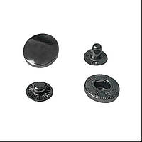 Кнопка пружинного типу 17 мм, чорна