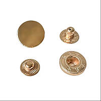 Кнопка пружинного типу 17 мм, золото