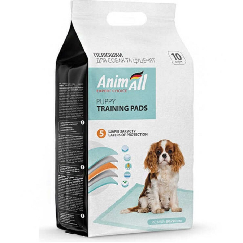 Пелюшки Puppy Training Pads для собак і цуценят 60×90 см 10 шт AnimAll, фото 1
