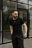 Футболка чоловіча чорна найк S M L XL XXL 3XL