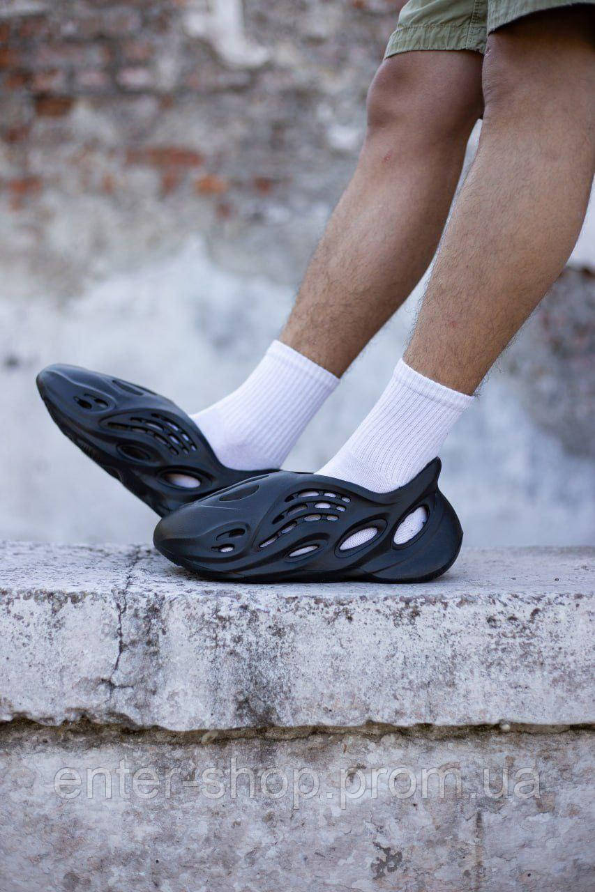 Adidas black foam hotsell