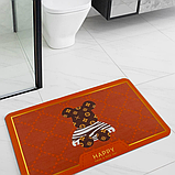 Вологопоглинаючий килимок Happy 38х58 см, діатомітовий придверний килимок для передпокою, фото 7