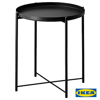 Столик-піднос IKEA GLADOM Чорний 45x53 см 504.119.90