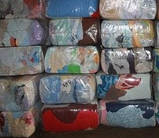 Ганчір'я х/б кольорове постільна білизна (простирадла,  наматрацники, наволочки) обтиральне універсальне упаковка поліетилен 10кг, фото 10