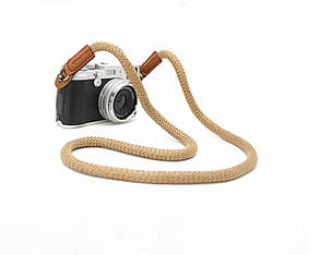 Ремінь універсальний для фотоапарата текстильний бежевий CAMERA STRAP ремені для фотокамери з тканини