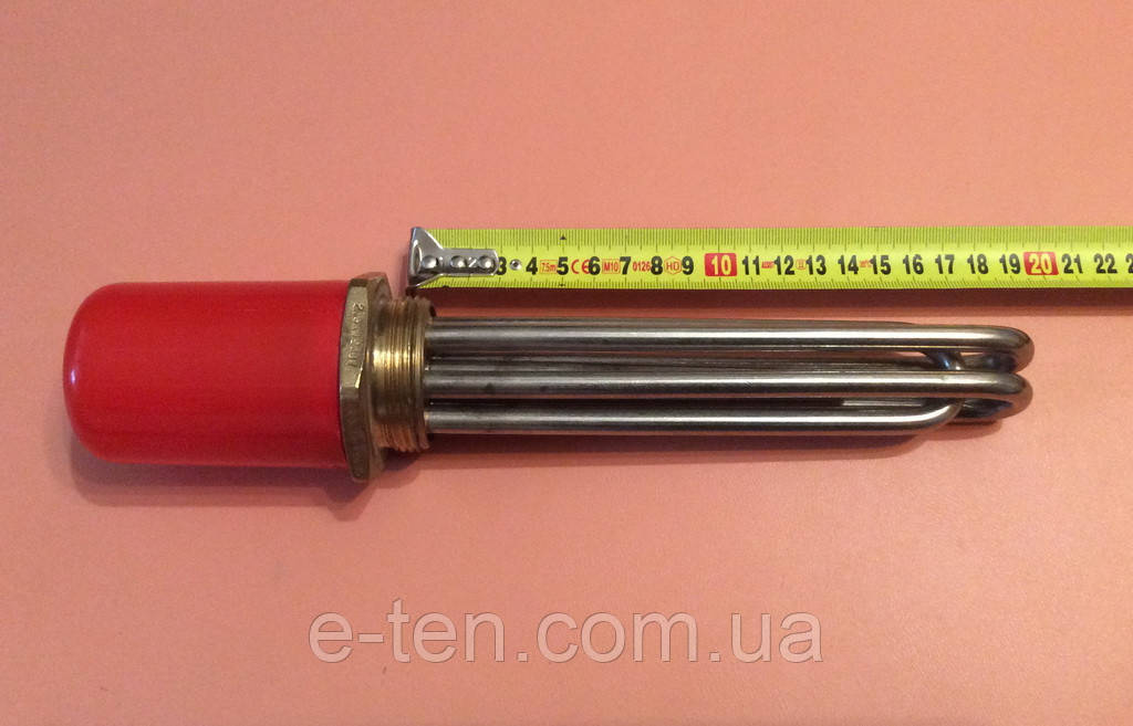 Блок тенів прямий 2500 W / 220V на різьбі 1,5" (48мм) з НЕРЖАВІЙКИ / L = 195мм (Sanal, Туреччина)