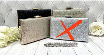 Сумочка жіноча клатч вечірній блискучий 20*12 см з ланцюжком у різних кольорах Nina