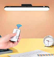 Лампа  XO-YH08B LED LIGHT RECHARGEABLE black 2.5W 1200 mAh магнітна з пультом керування 32х3.5 см