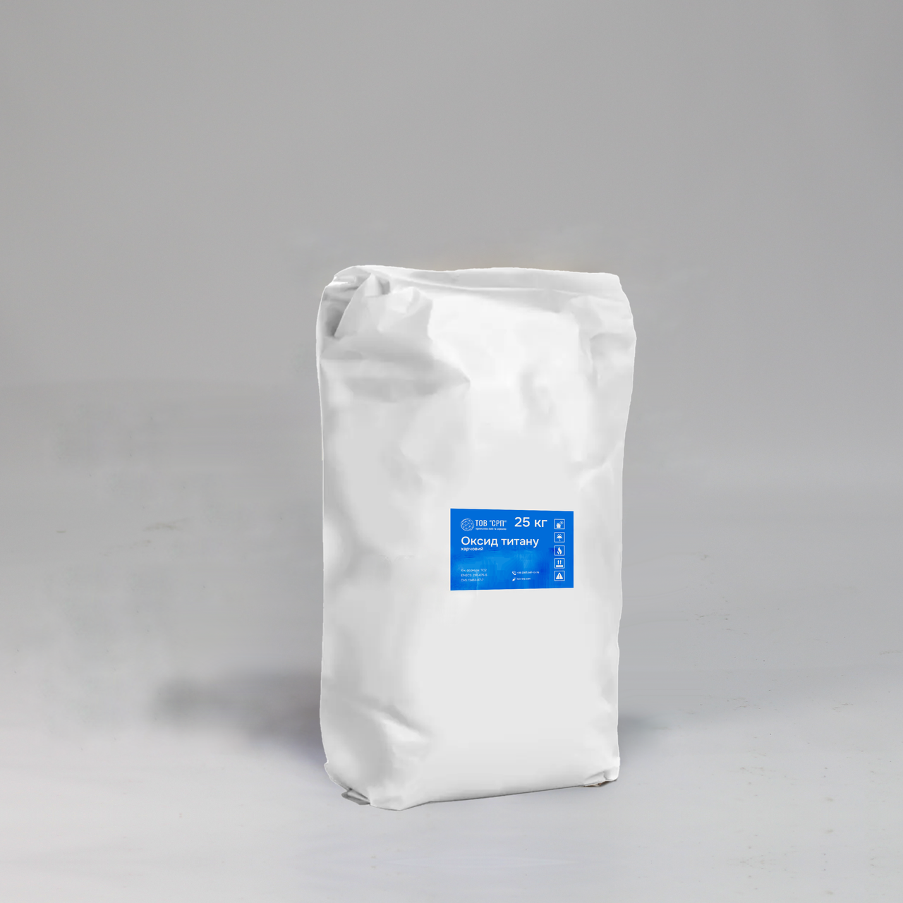 Оксид титану харчовий в мішках 25кг