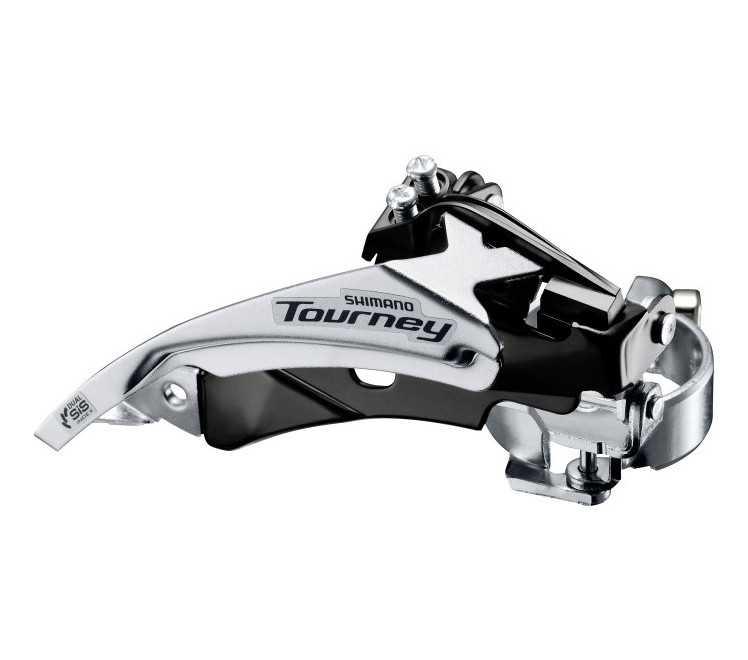 Перемикач передній Shimano FD-TY510, Top-Swing, універс.тяга, хомут 34,9 (S/M адаптери), для 48Т, фото 1