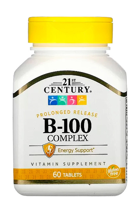 Вітаміни групи B 21st Century B-100 Complex 60 таб США