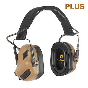 Навушники активні стрілецькі Earmor M31 PLUS Койот Brown, фото 3