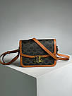 Жіноча сумка Селін чорна Celine Black Teen Triomphe Bag in Triomphe, фото 10