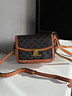 Жіноча сумка Селін чорна Celine Black Teen Triomphe Bag in Triomphe, фото 6