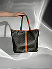 Жіноча сумка Селін чорна Celine Black Medium Cabas In Triomphe Canvas, фото 5