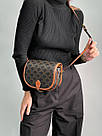 Жіноча сумка Селін коричнева Celine Brown Medium Folco Bag in Triomphe, фото 5