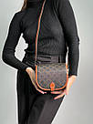 Жіноча сумка Селін коричнева Celine Brown Medium Folco Bag in Triomphe, фото 8