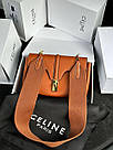 Жіноча сумка Селін коричнева Celine Brown Teen Soft 16 In Smooth Calfskin, фото 7