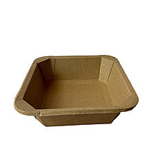 012365 Контейнер паперовий крафт/крафт квадратний 1000 мл 178*178*50 (50/300)