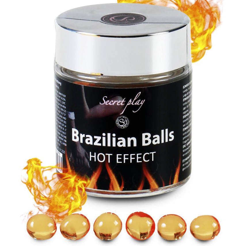 ПОТЕРТА БАНКА! Великий набір кульок для масажу 6 HOT EFECT BRAZILIAN BALLS JAR Кітті, фото 1
