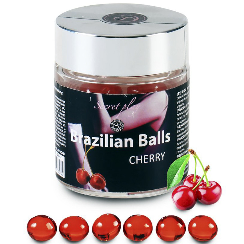 Потерта БАНКА! Набір бразильських кульок 6 CHERRY BRAZILIAN BALLS JAR Кітті, фото 1