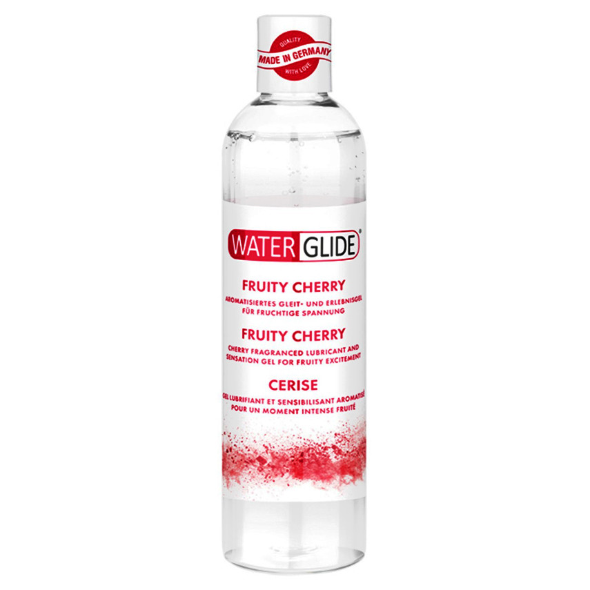 ПОТЕРТА БУТИЛКА! Лубрикант з ароматом вишні WaterGlide Fruity Cherry 300 ml Кітті, фото 1