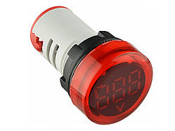 Щитовий круглий вольтметр ED16-22VD 500V червоний