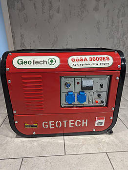 Генератор Бензиновий однофазний GeoTech GSA 3000ES 2.5-2,7 кВт Бензогенератор для дому та дачі