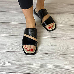 Жіночі шкіряні шльопанці