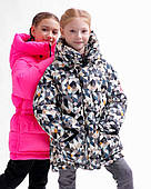 Зимові пуховики для дівчаток розміри 110-164