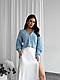Жіночий укорочений кардиган на ґудзиках із бавовни, фото 6