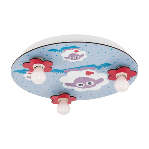 Стельовий cвітильник EGLO метал/дерево на 3 лампи без плафону Е14 40х7.5 см