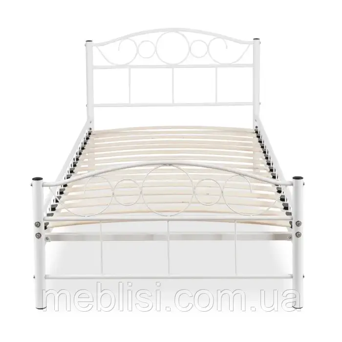 Ліжко односпальне металеве GRIFFIN, 90x200 см, Біле (MEBEL ELITE) ME.GRIFFIN/90/B/LOZ, фото 1