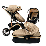 Коляска-трансформер 3в1 Maxibaby IQ Beige, фото 3