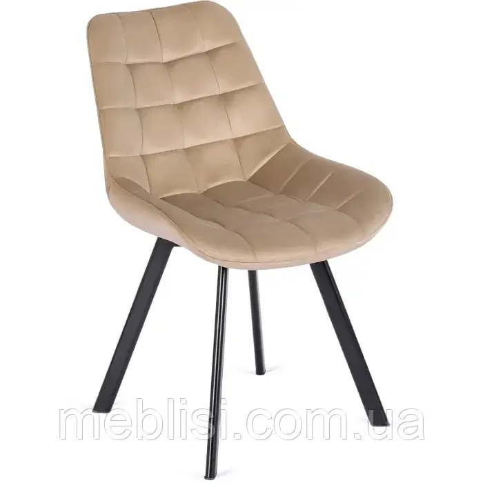 Стілець оксамитовий RICK Velvet, Бежевий (MEBEL ELITE) ME.RICK/BZ/V/K