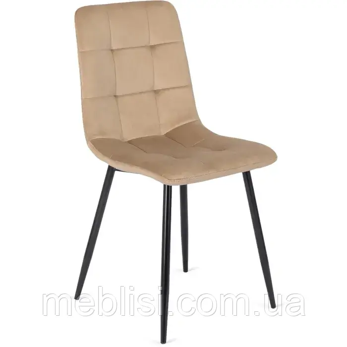 Стілець оксамитовий PERU Velvet, Бежевий (MEBEL ELITE)  ME.PERU/BZ/V/K