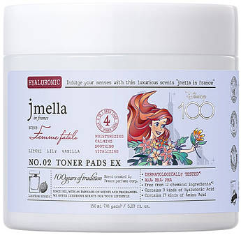 Тонер-педи з квітково-фруктовим ароматом N02 Jmella Femme Fatale Toner Pads EX 70 шт.