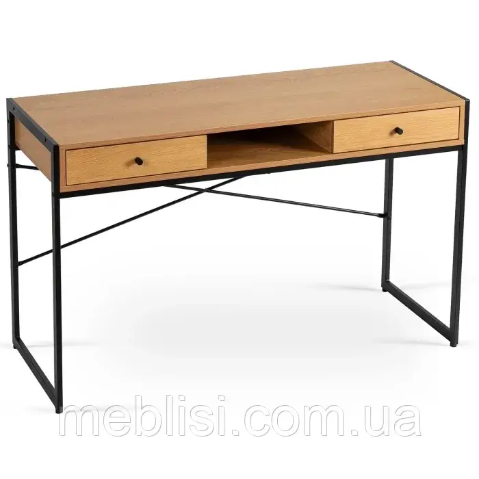 Письмовий стіл STEP, 123 см, Золотий дуб/Чорний (MEBEL ELITE) ME.STEP/D/CZ/B