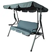 Садова гойдалка з підсклянниками Garden Line Польща  антрацит