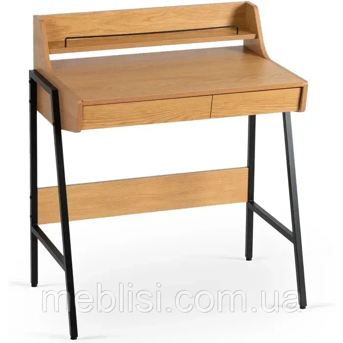 Письмовий стіл PERI, 77 см, Дуб/Чорний (MEBEL ELITE) ME.PERI/D/CZ/B
